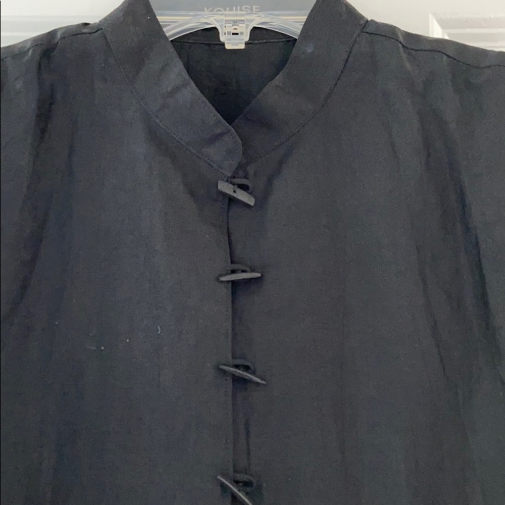 Black Japanese inspired  sleeveless blouse